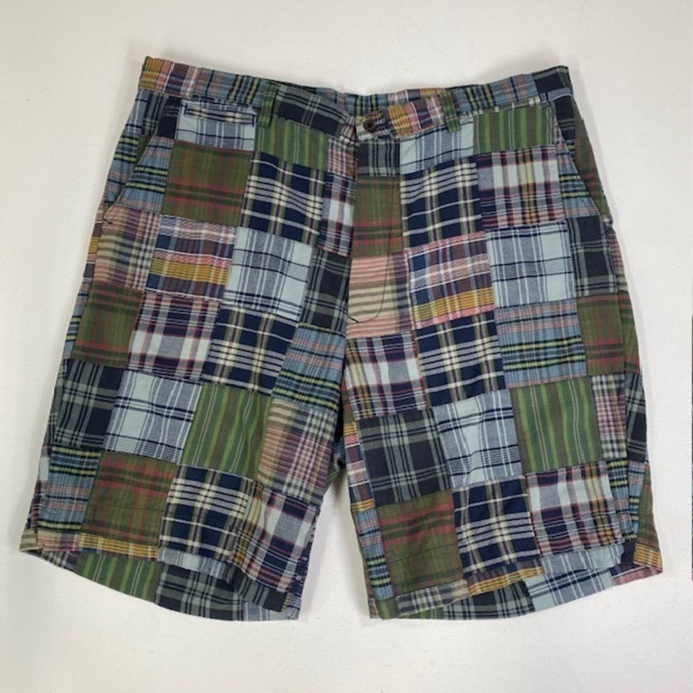 Polo Ralph Lauren Plaid Patchwork Shorts Colorful Casual Summer Mens Size‎ 38
